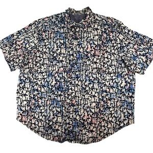 Robert Graham Shirt Abstract Patterned Short Sleeve Size 2XL.